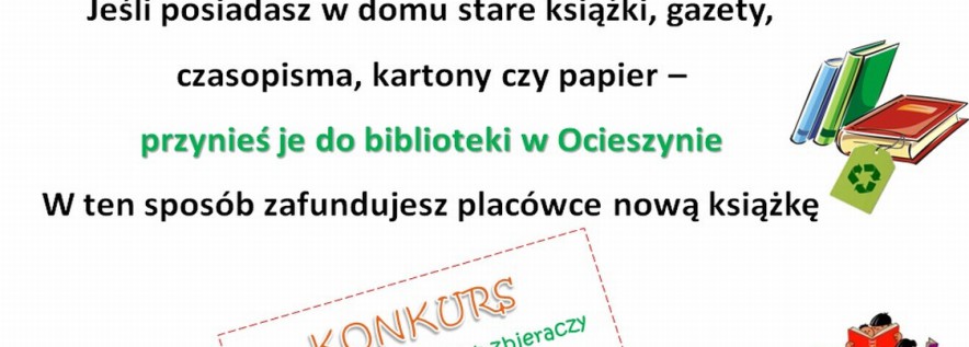 Zafunduj bibliotece w Ocieszynie nową książkę