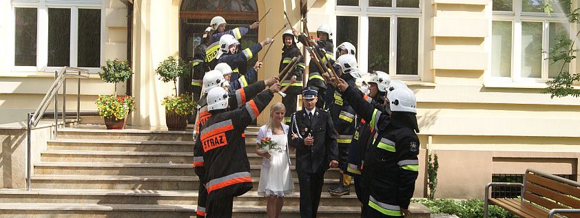 Ślub strażacki w Obornikach