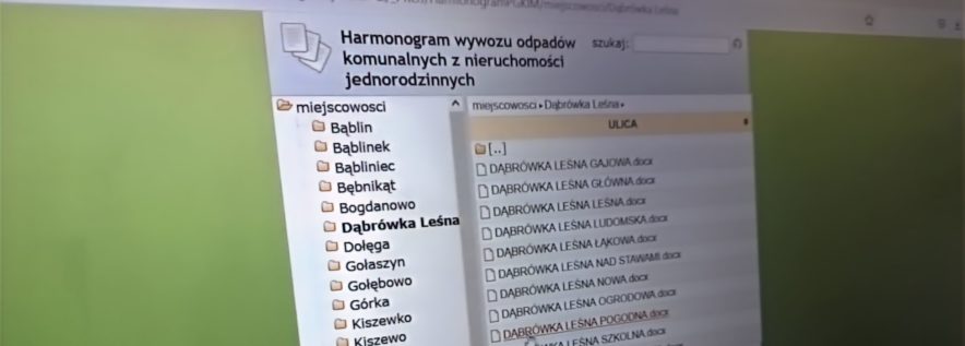 Harmonogramy wywozu odpadów są dostępne!