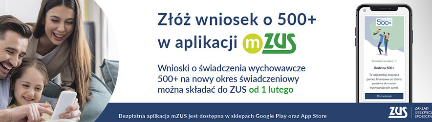 Złóż wniosek o 500+ w aplikacji mZUS