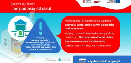 Aktualności - OSTRZEŻENIE DLA WNIOSKODAWCÓW I BENEFICJENTÓW PROGRAMU „CZYSTE POWIETRZE”