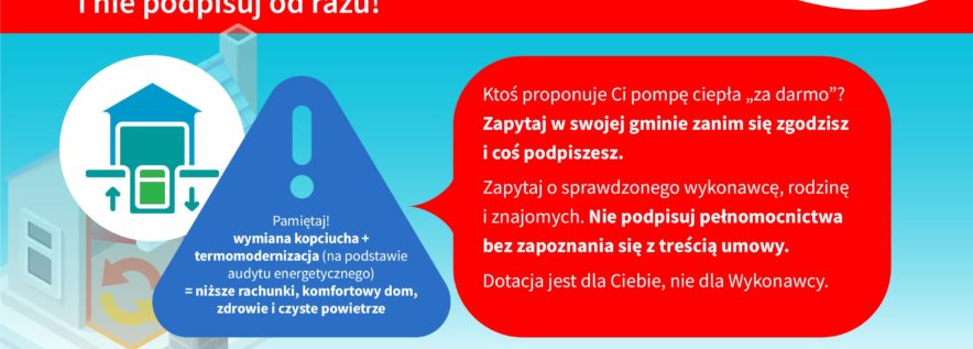 OSTRZEŻENIE DLA WNIOSKODAWCÓW I BENEFICJENTÓW PROGRAMU „CZYSTE POWIETRZE”