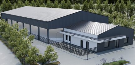 Budowa krytego lodowiska przy ul. 4 Stycznia 1919 r. w Obornikach