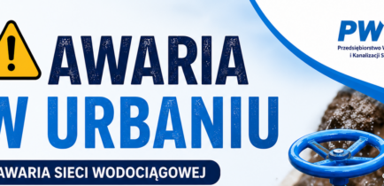 Aktualności - Awaria sieci wodociągowej w Urbaniu – możliwe przerwy w dostawie wody