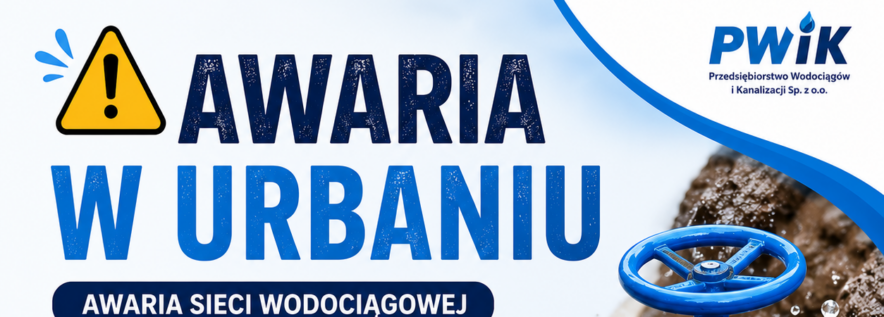 Awaria sieci wodociągowej w Ur