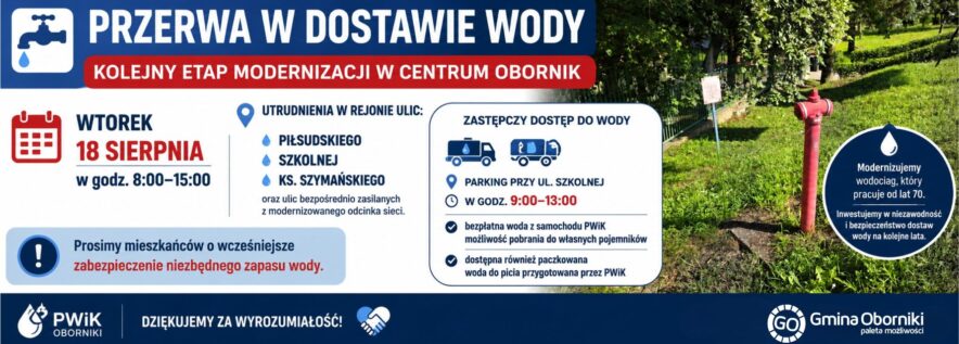 We wtorek przerwa w dostawie w